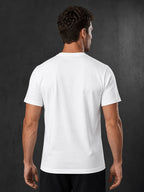 Men's 4pcs 100% Cotton Short Sleeve T-Shirts, Soft & Comfortable Crew Neck Basic Tees for Everyday Casual Wear, Layering and Travel, Father's Day Gift for Men, Available in Black, White or Mixed Black & White - White 4-pack