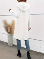 Women'S Fashion Jacket Zip-Up Coat - White