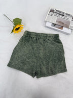 Summer Trendy Fashion Women'S Distressed Washed Shorts "BROOKLYN NEW YORK" Printed American Retro Preppy Style Comfortable for Hot Weather, with Adjustable Drawstring Waist And Pockets, Classic Silhouette, Comfortable Fit, Machine Washable Shorts - Green