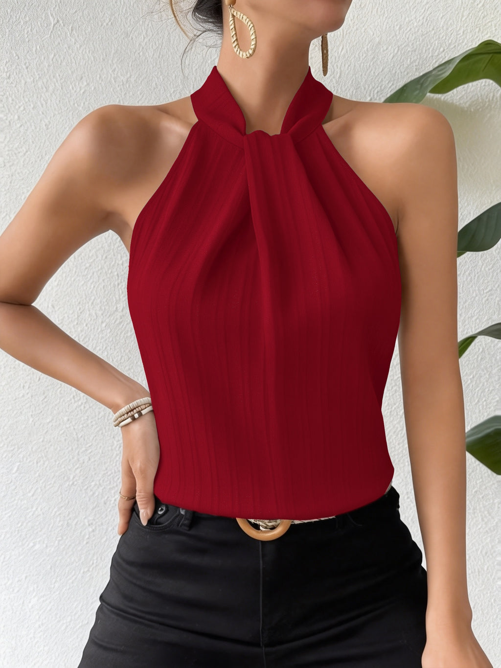 Women's Fashion Vest - Burgundy