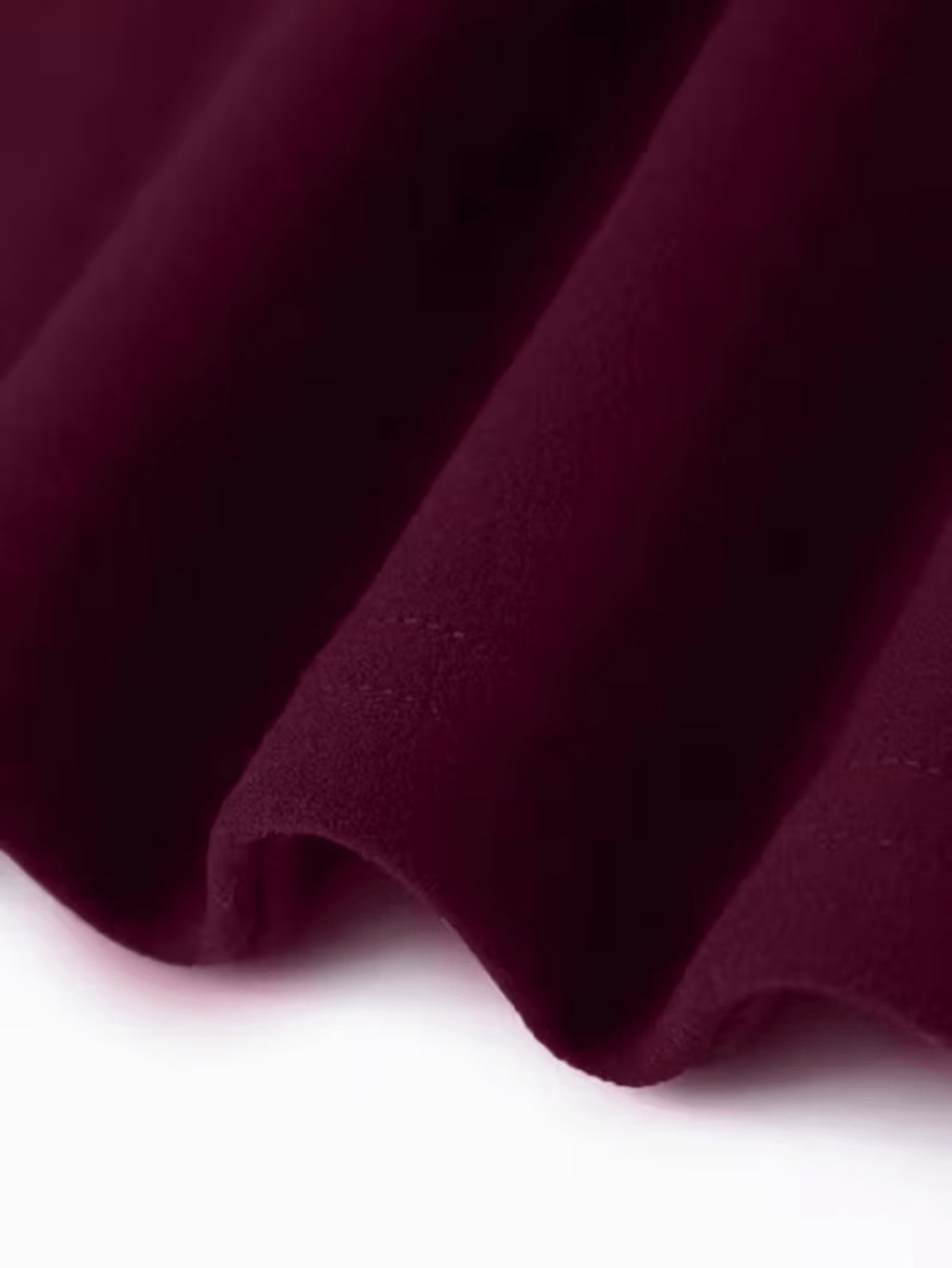 Solid Color Half-Zipper Half-Turtleneck Long Sleeve Top, And Slender Long Sleeve Base Layer T-Shirt, Fall Winter Warm Base Layer Top - Burgundy