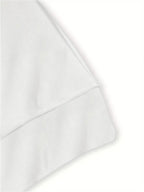 Fashionable And Elegant Long Hoodie with a Versatile Minimalist Print for Commuting - White