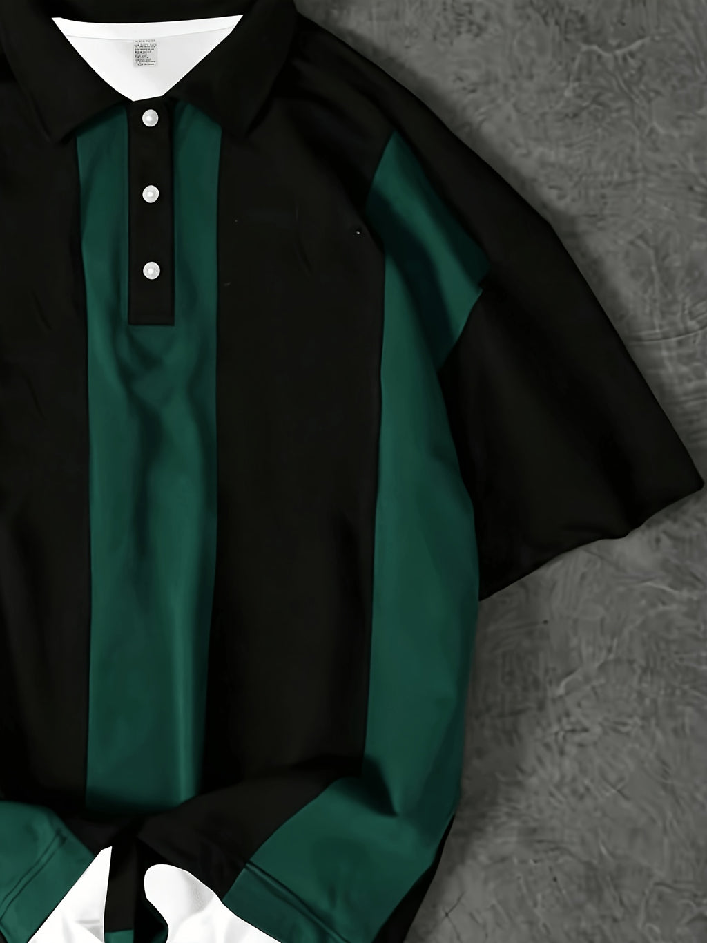 Men's Casual Striped Polo Shirt, Suitable for Summer and Casual Attire - Dark Green