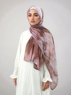 Lightweight, Breathable, And Skin-Friendly with a Soft Gradient Design; Suitable As a Headscarf Or Shawl. A Stylish Yet Modest Choice for Women for Various Occasions - from Prayer And Daily Outings to Social Gatherings - Pale Pinkish Gray
