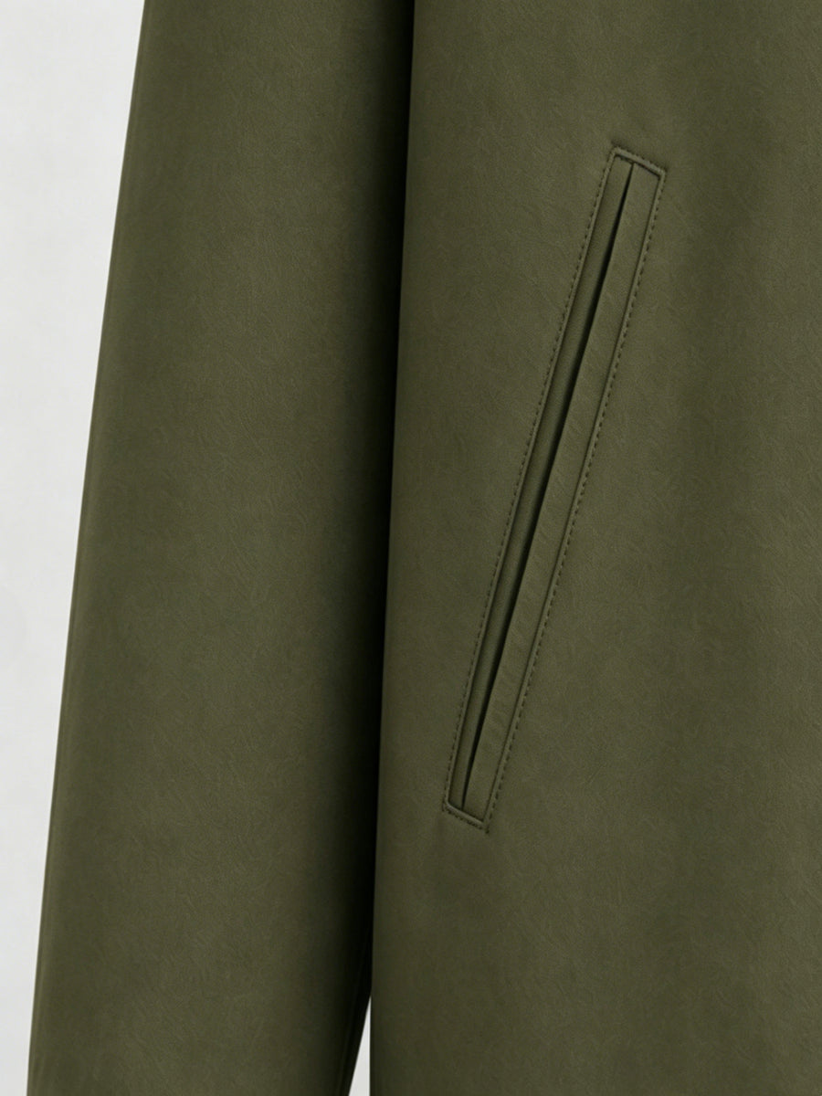 2026 American Heavyweight Workwear Coach Jacket for Men, Solid Color Lapel Versatile Jacket, Vintage Corduroy Lapel Workwear Jacket - fern green