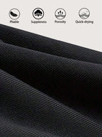 Mesh Panel Backless Athletic Top with Vertical Letter Print, Breathable Fitness Running Yoga Casual Versatile Short Sleeve T-Shirt for Women - Black