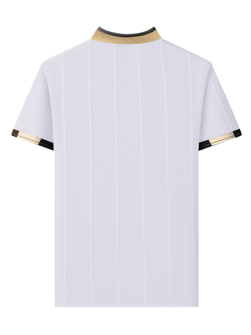 [Pearson OBM] Men'S Textured Jacquard Fabric Fashion Short Sleeve T-Shirt 3pcs Set, Suitable for Daily Casual Outings And Work Wear, Ideal Men'S Holiday Gift - White+Black+Coffee