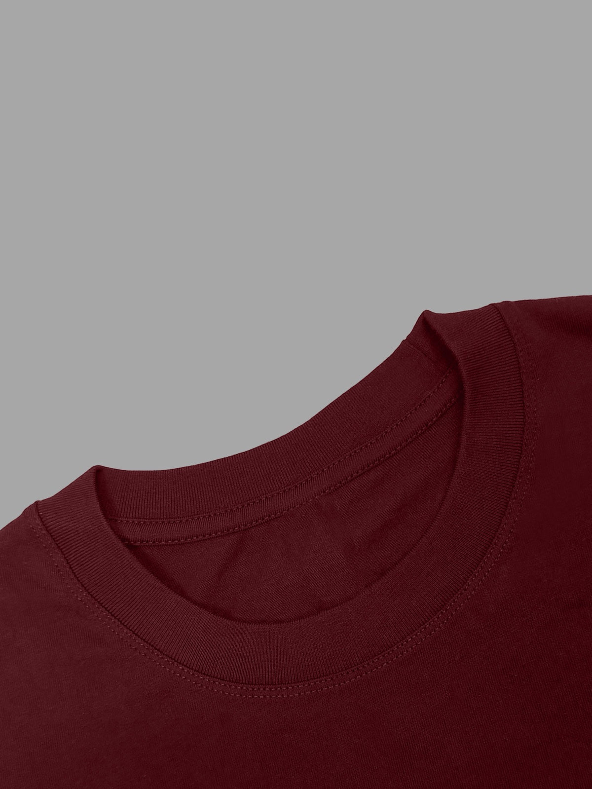 Women'S 100% Solid Color Long Sleeve T-Shirt, Round Neck, Comfortable Casual Wear for Everyday Use - Burgundy