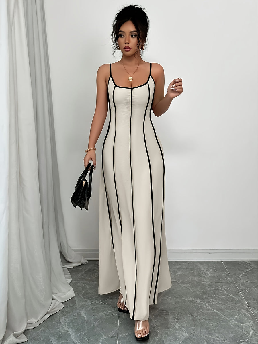 Ladies Fashion Elegant Vacation Dress - Apricot