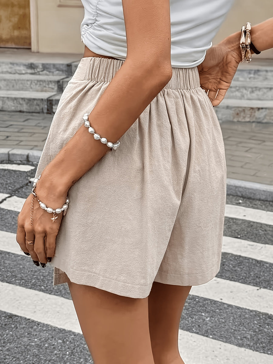 [+BK26042905] French-Style Beige Irregular Hem Skirt, High-Waisted Versatile Commuter Mini Skirt - Off-white