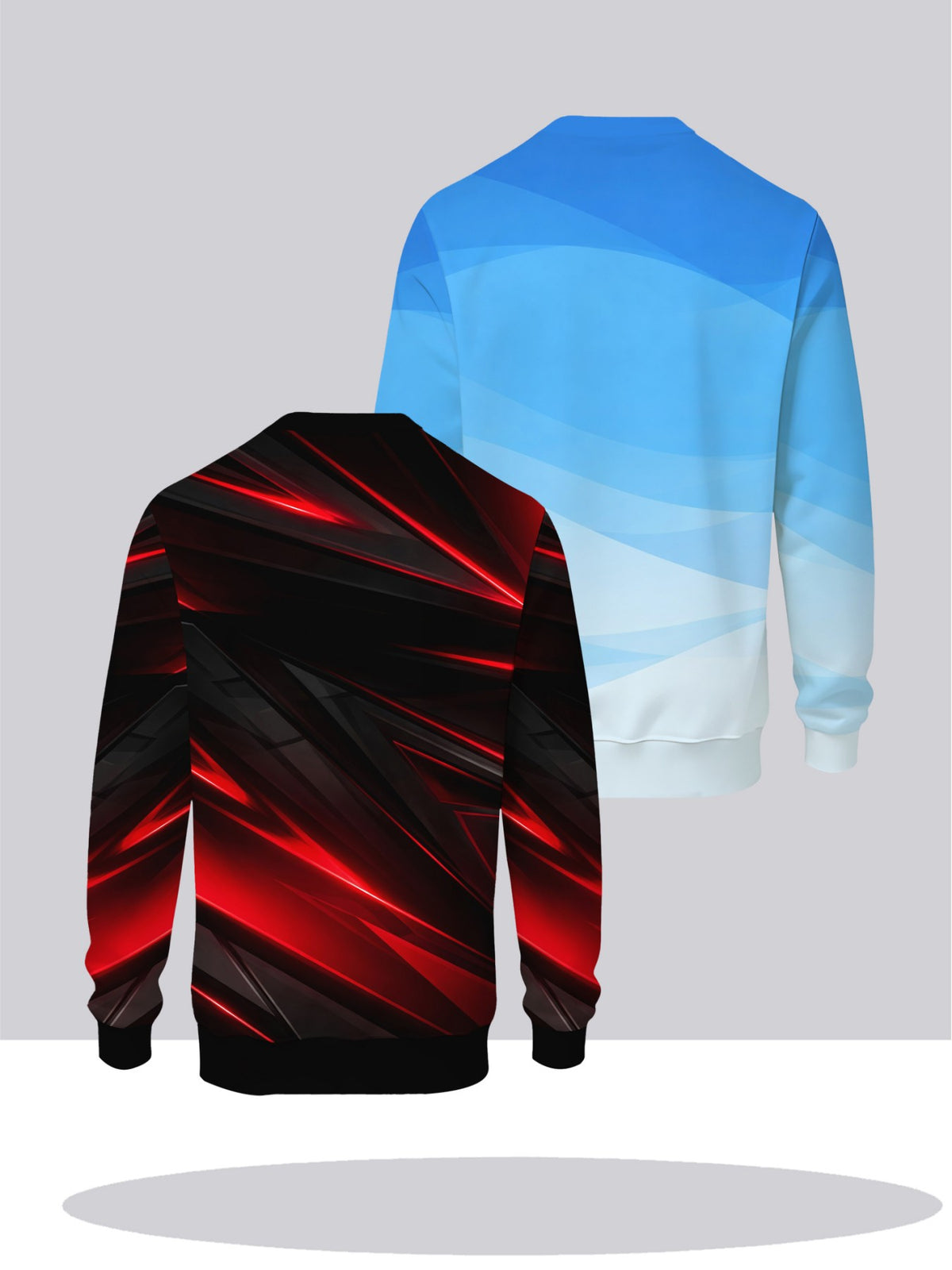 2pcs Men'S Round Neck Sweatshirt Set - Casual Print Top, Outdoor Leisure Style Round Neck Sweatshirt, Basic Versatile Style with Print - Mixed colors