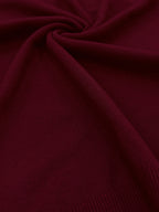 Women's Fine-Spun Round Neck Mid-Sleeve Top, New Spring/Autumn Vintage Elegant Top, Five-Part Sleeve Base Layer Shirt - Deep Red