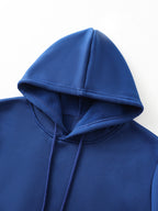 HUGG Embrace Minimalist Vertical Letter Artsy Men'S Hooded Sweatshirt Front And Back Double-Sided Print Pattern Casual Hoodie Daily Wear Comfortable Versatile Suitable for Outdoor Sports Fitness Casual Wear - Blue
