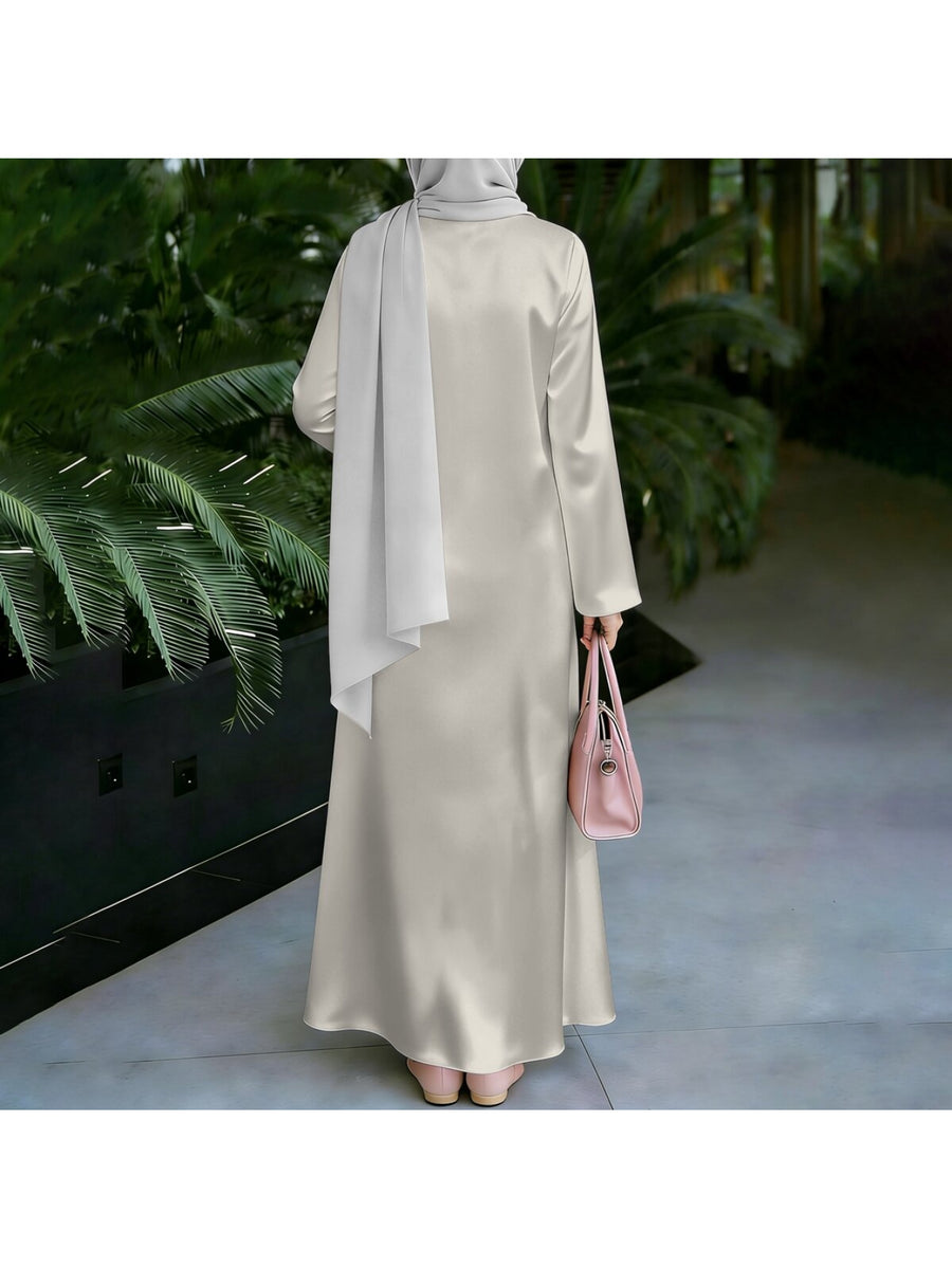 2026 Special Collection, Muslim Women'S Long Dress, Middle Eastern Traditional Cultural Costume, Suitable for Malaysian Women to Wear, Comfortable And Breathable Fabric (Headscarf Accessory Not Included) - Multicolor