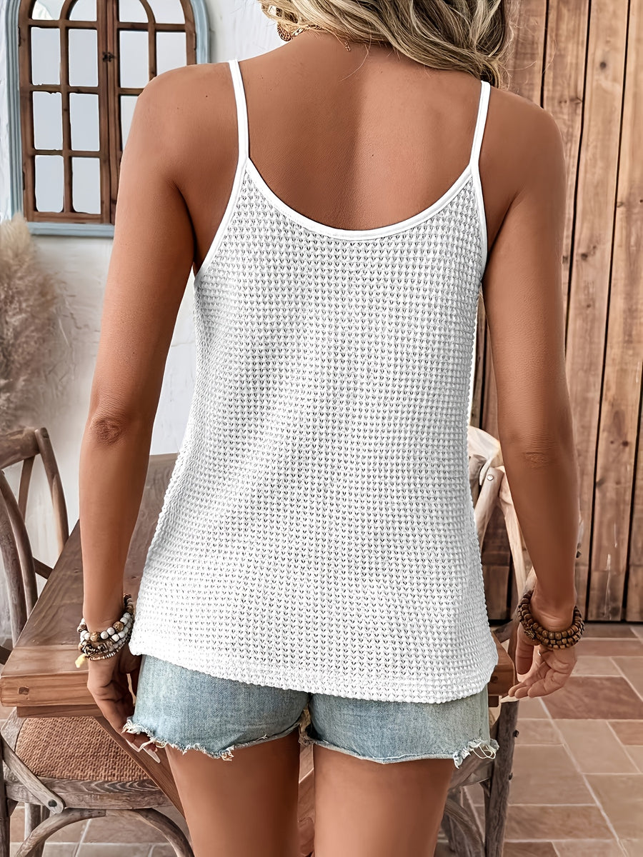 Women's Casual Fashion Tank Top - White