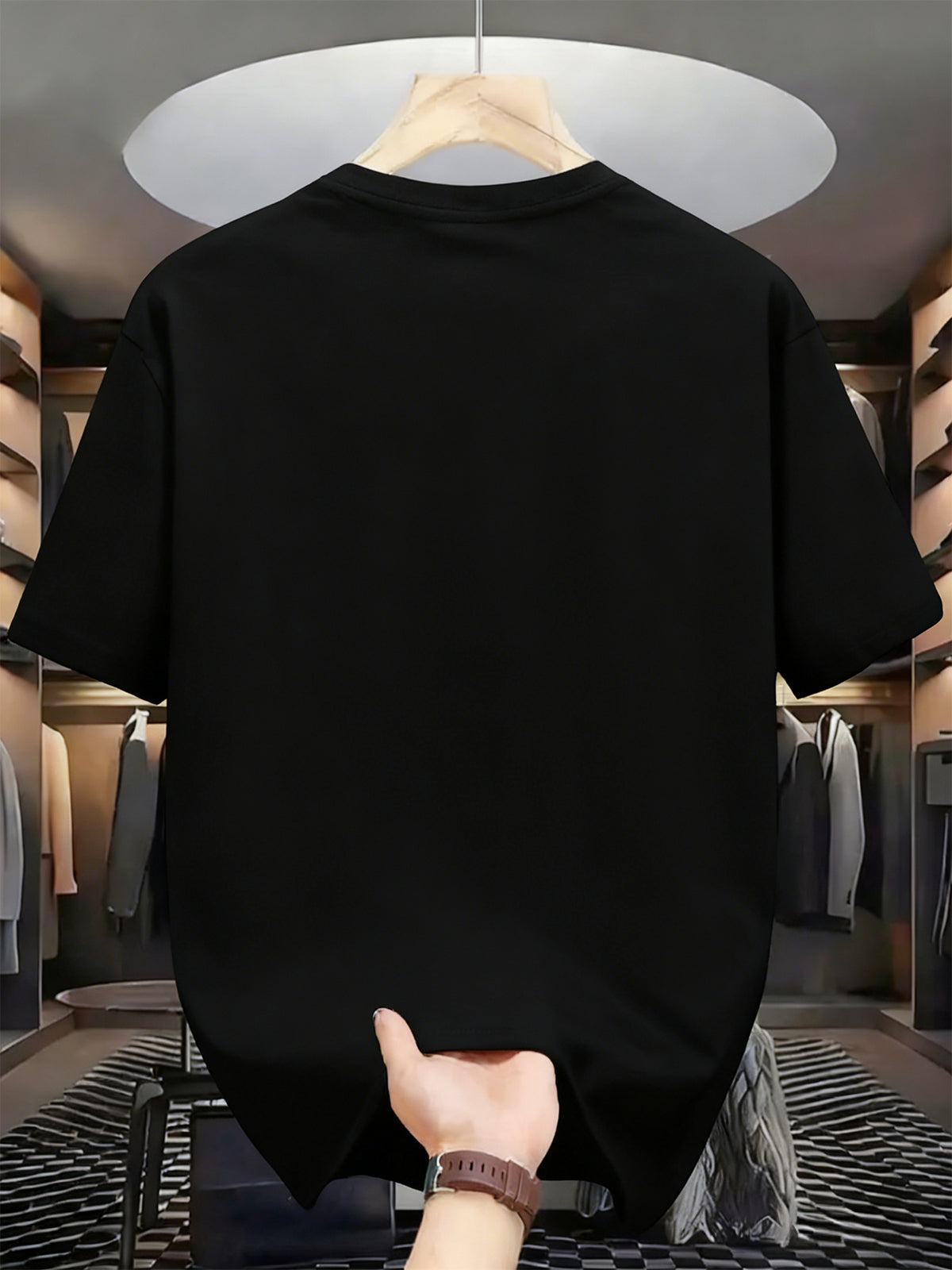 Men's New 100% Cotton T-Shirt with MINIMAL Print, Comfortable, Soft, and Breathable for Summer Casual Daily Wear - Black