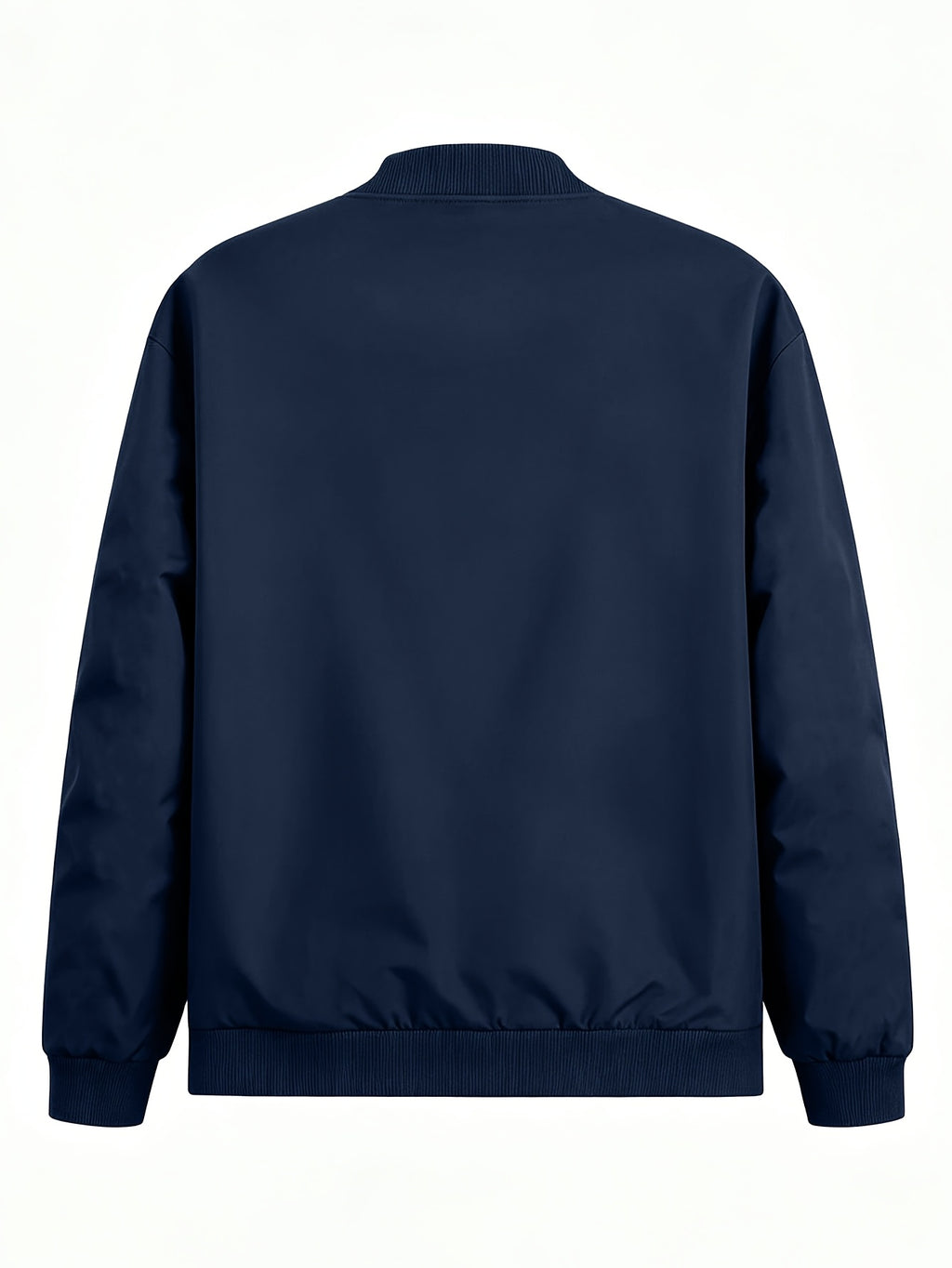 2026 Fashionable Individual Round Neck Design Women'S New Jacket Coat Carnival Letter Pattern Printed Top Casual Open Front Zippered Jacket, Circle - Navy Color