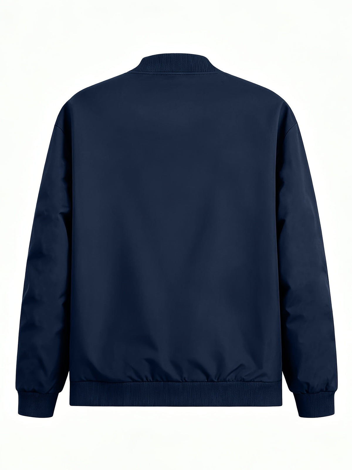 2026 Fashionable Individual Round Neck Design Women'S New Jacket Coat Carnival Letter Pattern Printed Top Casual Open Front Zippered Jacket, Circle - Navy Color