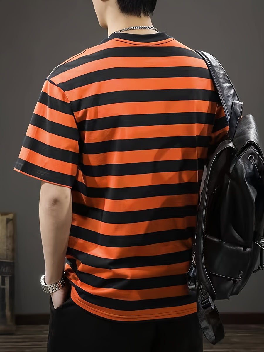 Men'S Short-Sleeve T-Shirt - Men'S Summer Tee, Loose Round Neck Top Suitable for Fitness, Outings, Office Wear, Summer Short Sleeve Shirt, Athletic Style, Quick-Dry - Fashionable Casual - Mixed colors