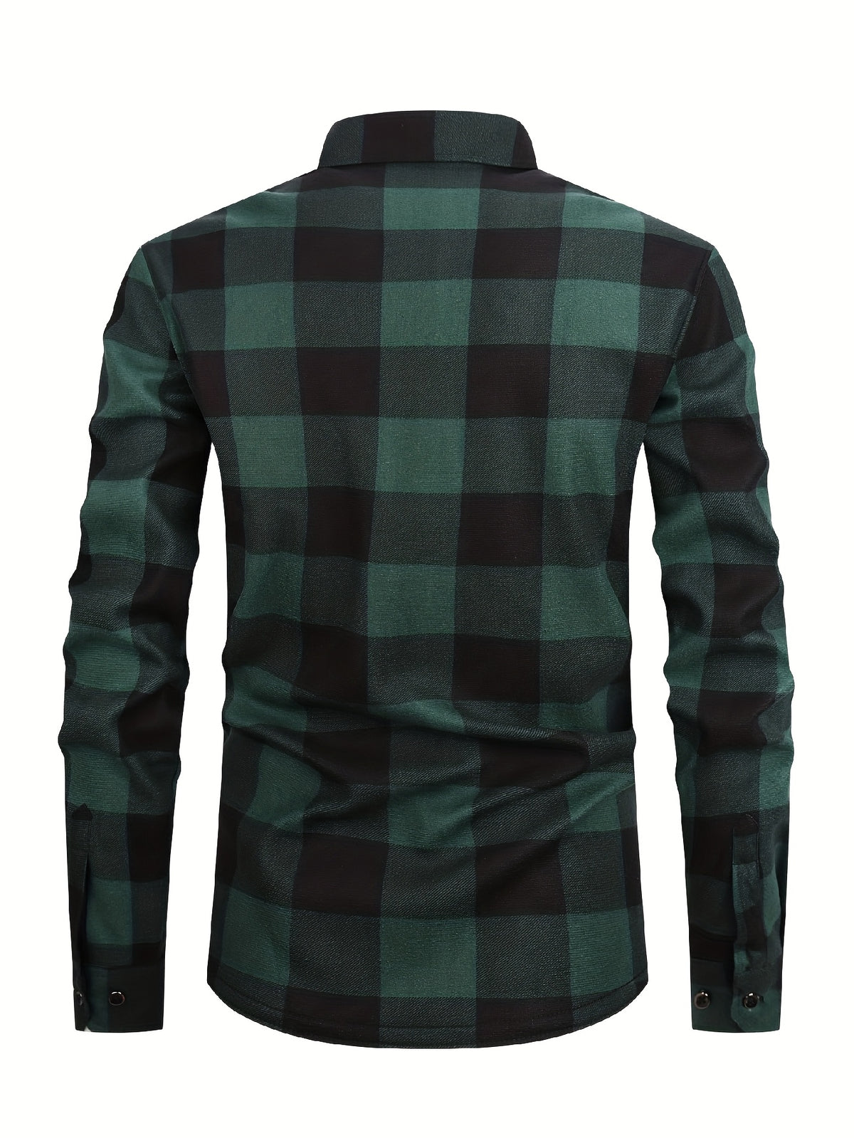 2026 Men's Plaid Shirt - Color Block Design, Brushed Lining, Warm Winter Flannel (Casual & Outdoor) Color Block Lining, Cold Weather Flannel for Outdoor Bold Color Block, Brushed Interior, Urban Style - Military Green