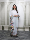 Batwing Sleeve Women's Dress - White