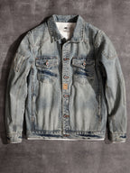 Vintage Denim Jacket Men'S Work Jacket Loose Long Sleeve Top 2026 Autumn Winter New Fashion Street Trendy Casual All-Match Denim Coat - Vintage Blue