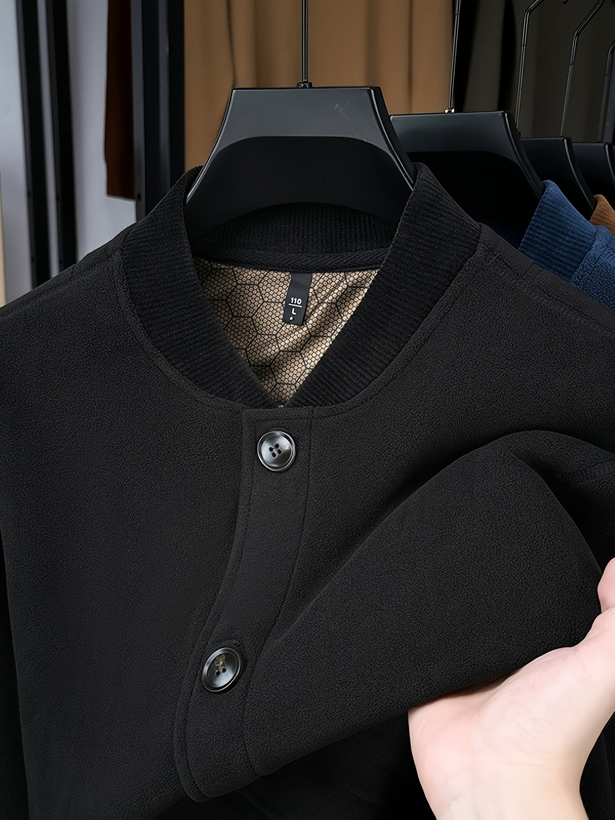 Father's Day Gift for Men: 2026 Spring/Autumn New Style Men's Jacket, Unlocking a Mature Spring Vibe, Lightweight and Comfortable, Suitable for the Changeable Weather of Early Spring - Black