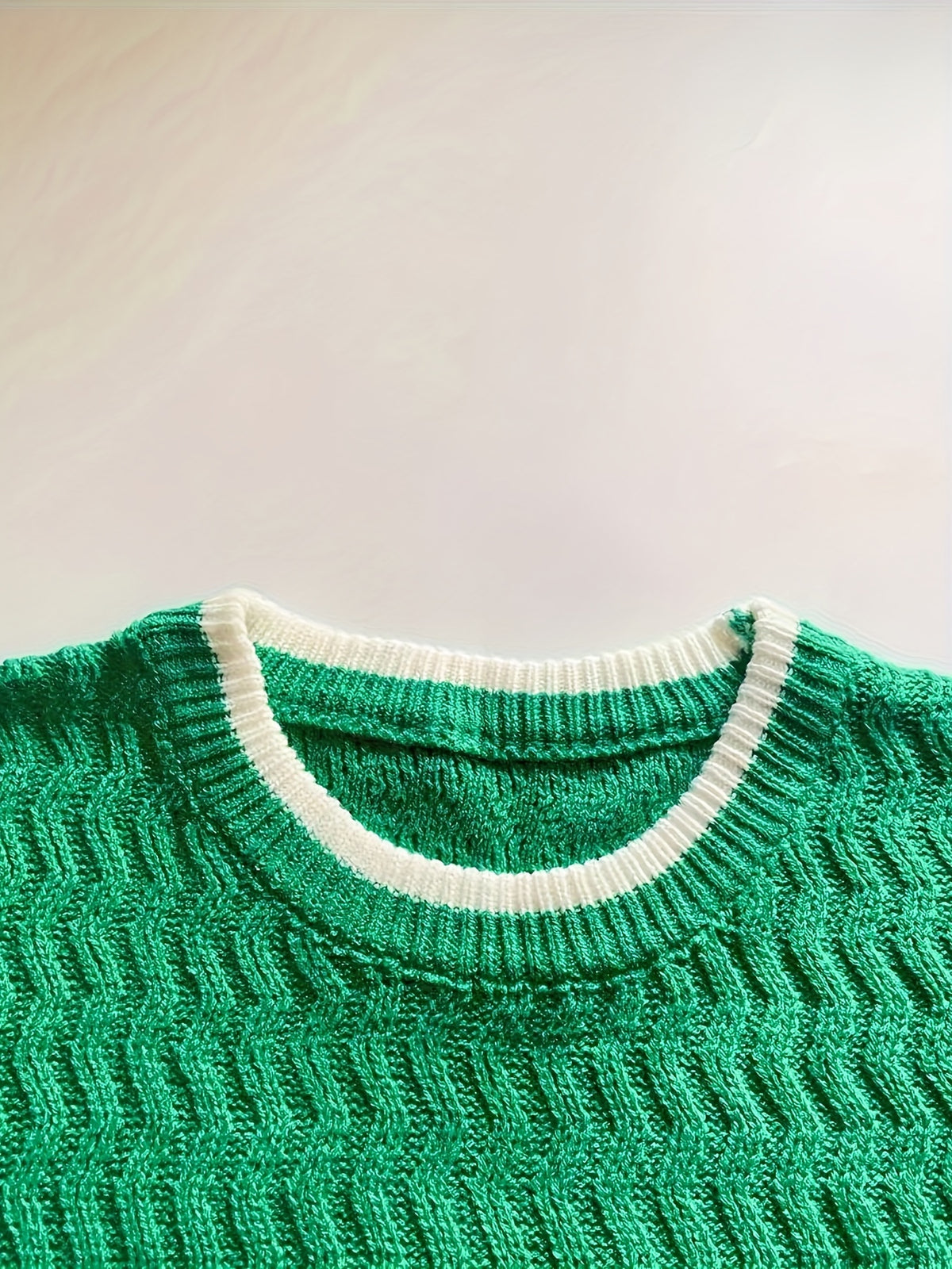 New Autumn and Winter Fashionable and Versatile Casual College Style Loose Round Neck Sweater - fern green