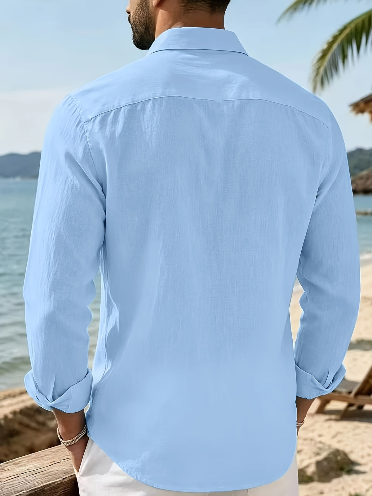 Men's Fashion Casual Shirt - Sky Blue