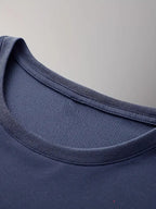 Men's T-Shirt Summer Short Sleeve Lightweight Top Black Big Apple Print Oversized Men's T-Shirt Streetwear Niche High Street Style  Casual Top! Round-neck Short Sleeve Top, Relaxed Loose Knit T-shirt, Suitable for Daily Wear, Casual Sport - Navy Color