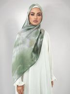 Lightweight, Breathable, And Skin-Friendly with a Soft Gradient Design; Suitable As a Headscarf Or Shawl. A Stylish Yet Modest Choice for Women for Various Occasions - from Prayer And Daily Outings to Social Gatherings - Light Green
