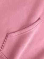 Men's New Trendy Hoodie, Casual Daily Drawstring Hooded Sweatshirt with MUSIC Print, Headphones, Front Kangaroo Pocket, Men's Top - Pink Color
