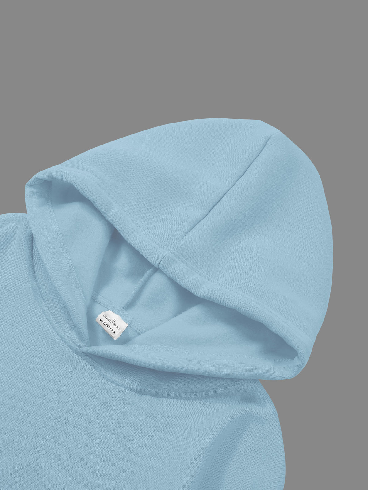 Women's Winter Casual -Lined Thickened Hooded Sweatshirt and Sweatpants Two-Piece Set - Sky Blue