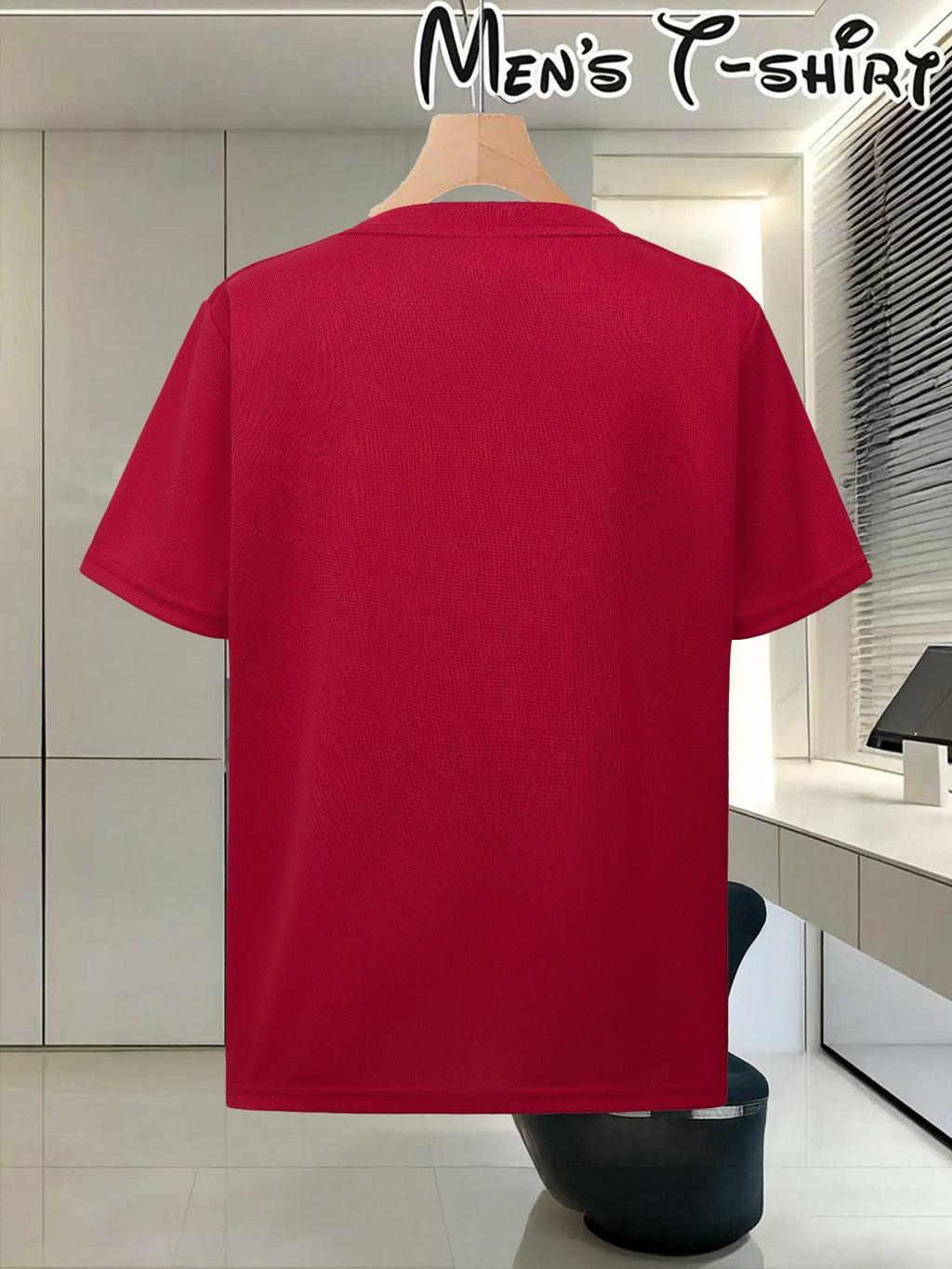Men'S Casual Manchester Graphic T-Shirt - Casual Style, Soft And Breathable, Eye-Catching Lettering Design, Round Neck Short Sleeve Summer Tee, Urban Trendy Apparel - Red