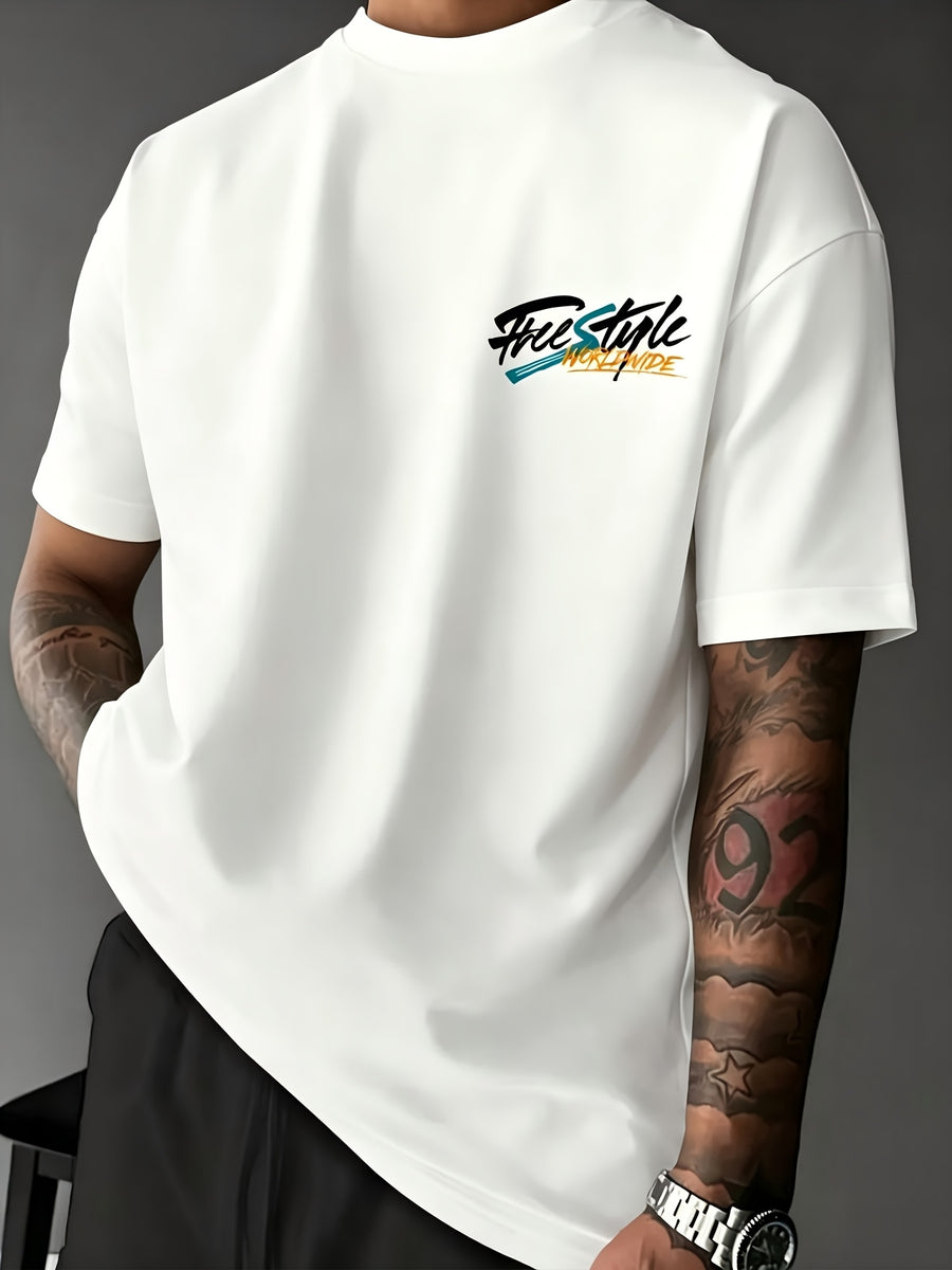 Men'S Short Sleeve T-Shirt Novelty 2D Duck Print Loose Fit Crew Neck Breathable Quick Dry Casual Top for Daily Work Outdoor Travel Halloween Promotion Style - White
