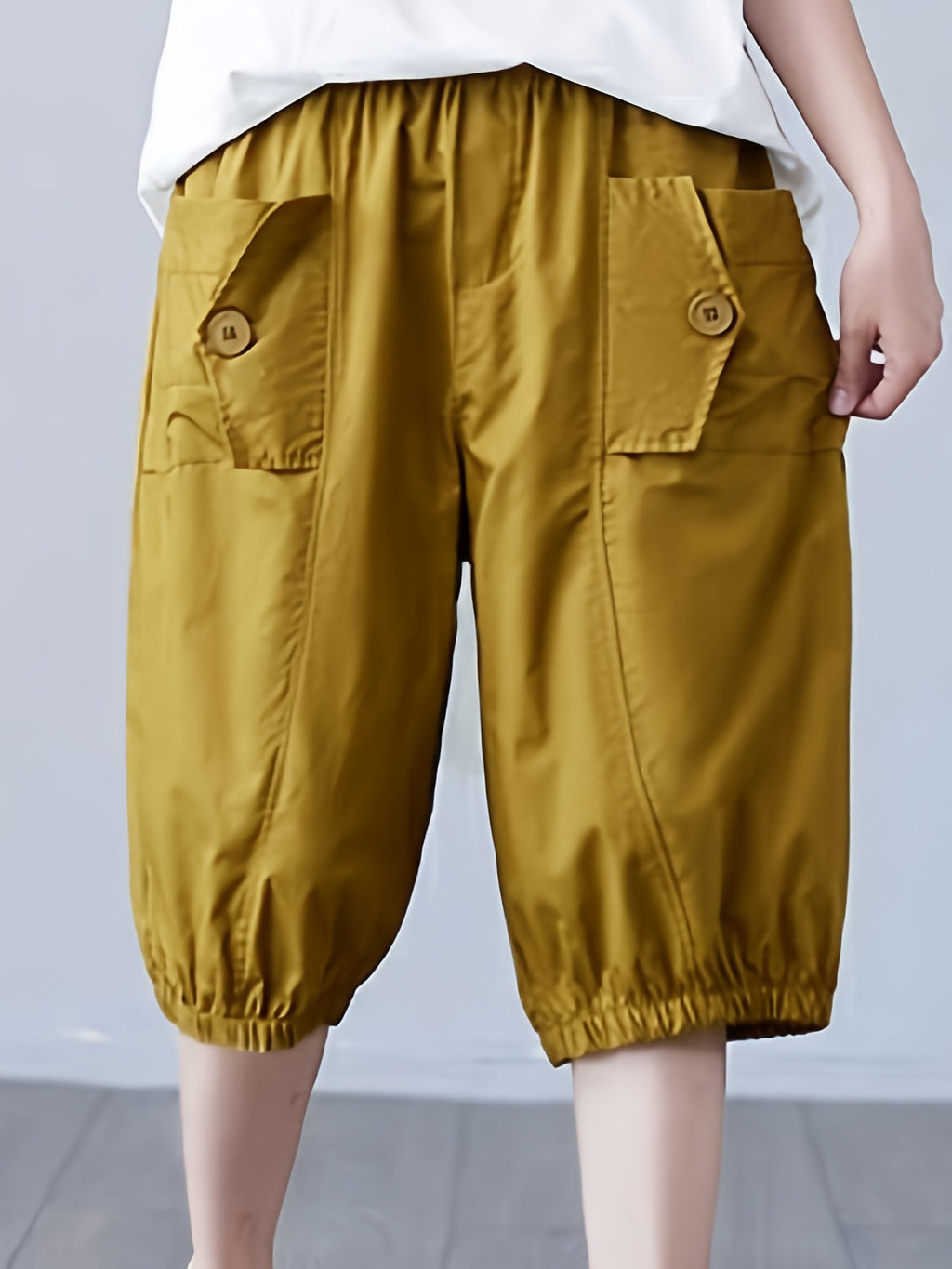 Women'S Loose-Fitting Harem Pants That Are Lightweight, Versatile, And Flattering, Perfect for a Stylish Look - Yellow