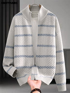 Men's Pullover Sweater, Warm Long Sleeve Casual Top for Fall and Winter - Grey
