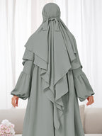1pc (No Include Clothing) Kimmar Double-Layer Kimmar Shawl Headscarf Fashion Classic Versatile Kimmar, Suitable for Women'S Daily Wear - Dark Gray