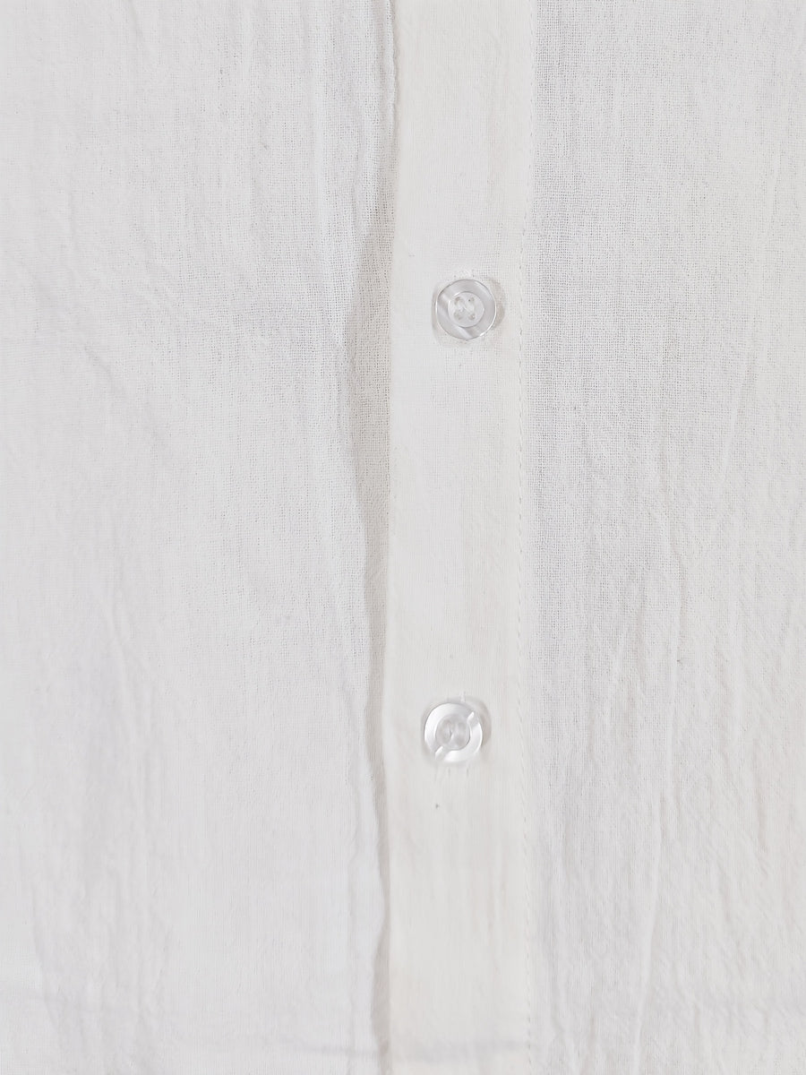 Casual Men's Pure-color Long-sleeved Shirt, a Classic and Versatile Button-up Cardigan, Skin-friendly, Breathable, and of Good Texture. Available in Multiple Colors, It Is the First Choice for Daily Commuting, Shopping, and Going Out. - White