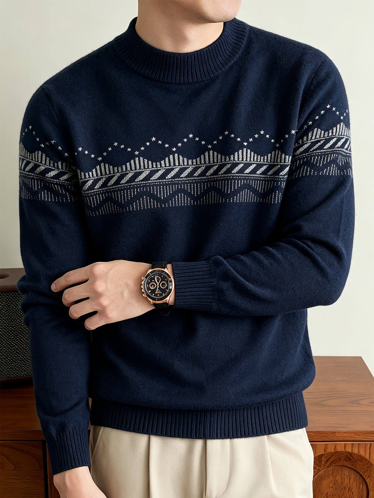 SENMEIGUO Autumn And Winter New Soft Glutinous Sweater Knitted Sweater Trendy Brand Interwoven Youth Loose Color-Blocked Hoodie Thread Coat - Black Gray