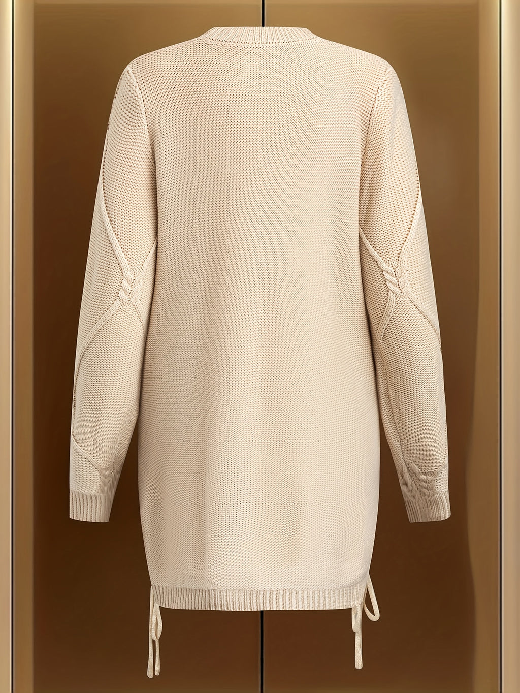 Vika Xiang Style Trendy Cable Sweater for Creating a Focus Look in Autumn and Winter Fashion - Off-white
