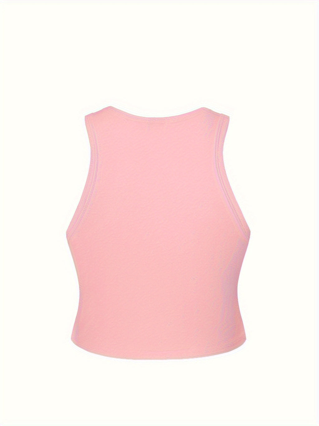 2025 New Trendy Elements Women'S Y2K Fashion Autumn And Summer Popular Retro Round Neck Sleeveless Vest Featuring "Letters, Numbers, Warm Slogans, Messages, And Personal Statements" Printed Patterns. Easy And Stylish, Cute And Sweet - Pink