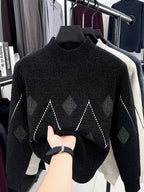 Minimalist Urban Crewneck Sweater for Portable Daily Commuting - Black