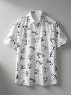 Men's Summer Short-Sleeve Shirt, Hawaiian Style, Unisex All-Over Digital Print Design, Youthful Beach Casual Style, Men's Top - Mixed colors