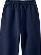 Women'S Drawstring Ankle-Cinching Sweatpants GK Letter Hot-Stamped Textured Striped Printed Casual Jogging Trousers - Navy Color