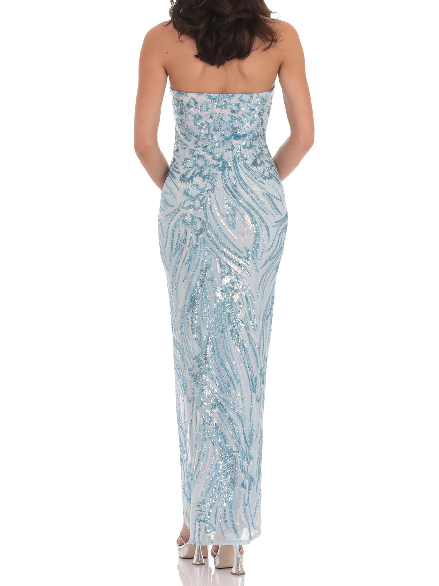 2026 Women's Elegant Party Dress, Fashionable Light Luxury Niche Designer Hot Outfit Gown, Women's Fashion Carnival Attire - Light Blue