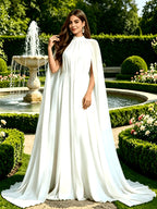 Elegant And Exquisite Evening Dress, Full Skirt Women'S Long Dress, Party Dress, New Women'S Dress, Hosting Performance Dress, Bridesmaid Dress, Casual Dress, Prom Dress, Summer Dress, Graduation Dress, Women'S Sexy Performance Dress - Ivory White