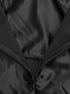 2025 Designer Dress - Satin Bodycon with Thigh Split | Black Tie Party Dress - Black