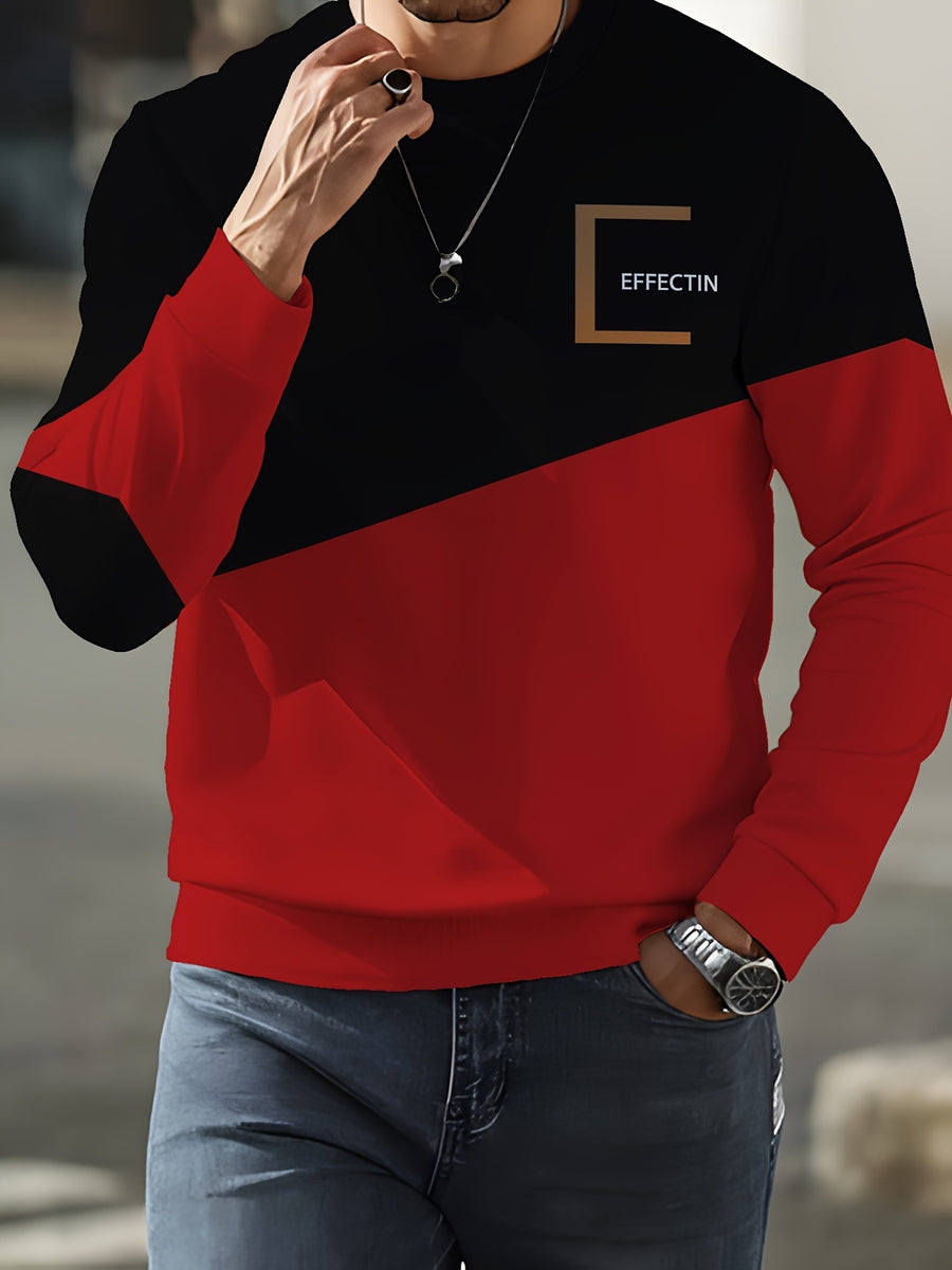 Men's Crew Neck Sweatshirt, Trendy Brand Fashion, Long Sleeve, Fall/Winter 2026, New Arrival, Premium Crew Neck Sweatshirt - Mixed Color 3