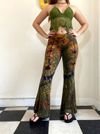 Women'S Stylish High-Waisted Flared Pants for Casual Home Wear - Multicolor